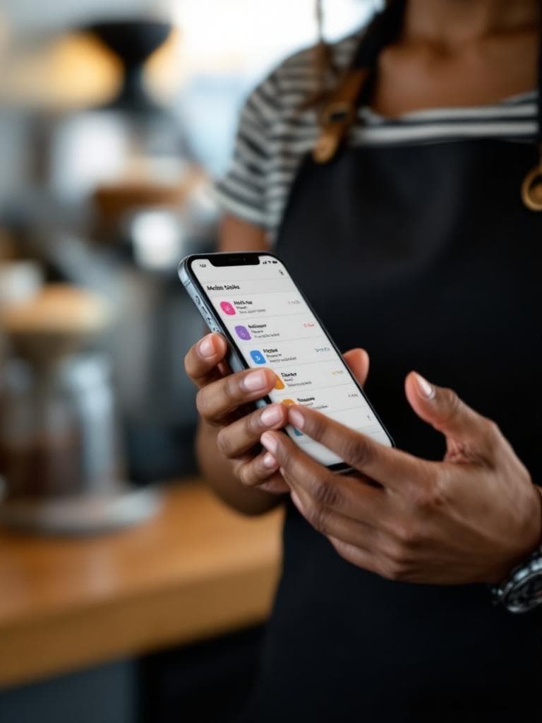 Phone showing Rosie shift schedule notification